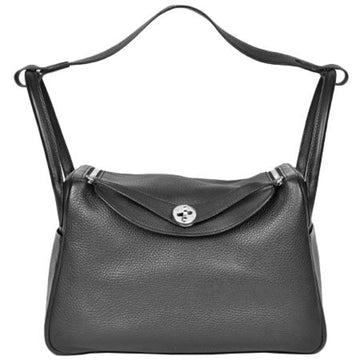 Hermes Handbag Lindy 30 Taurillon Clemence Black J Engraved 050161CK-89