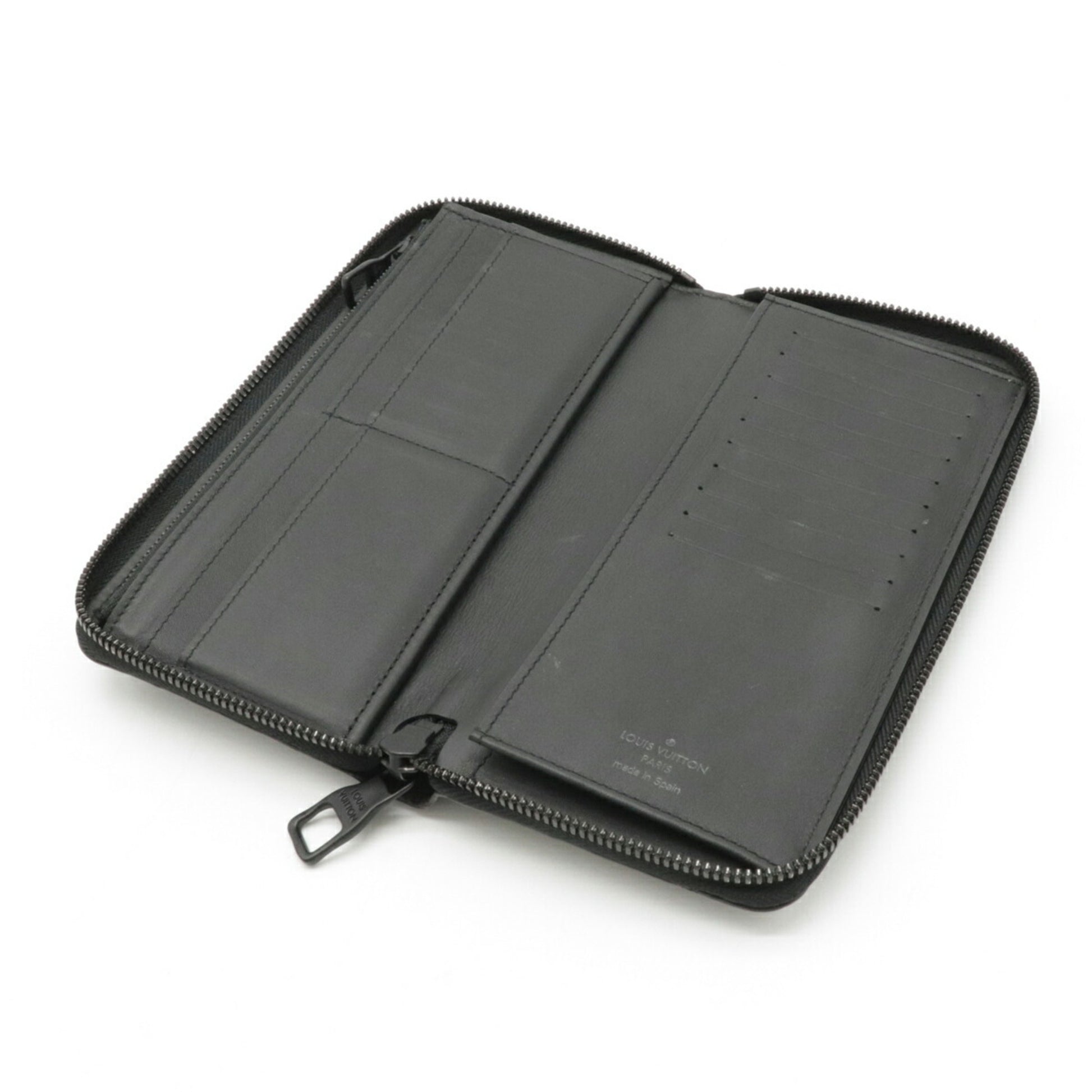Louis Vuitton M69047 Zippy Vertical Wallet, Black, One Size