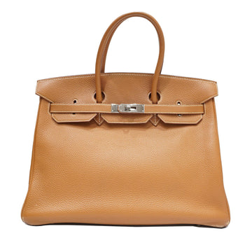 Hermes Bolide 31 Bag Handbag Box Calf Gold Brown Metal