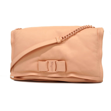 SALVATORE FERRAGAMOAuth  Vara Shoulder Bag Women's Leather Light Pink
