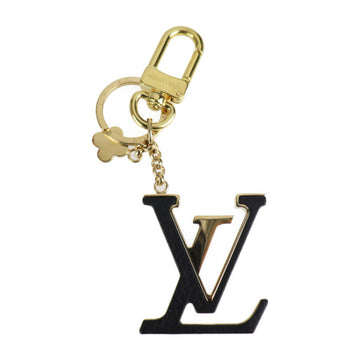LOUIS VUITTON Portocre LV Capucine Keychain M63080 Metal Gold Black Keyring Bag Charm