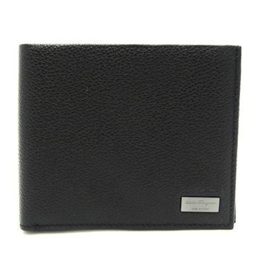 SALVATORE FERRAGAMO 66-6530 Men's Leather Wallet [bi-fold] Black