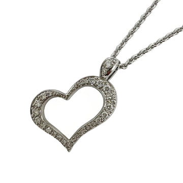 PIAGET Limelight Heart Diamond Necklace 42cm K18 K18WG White Gold 750 6.6g Women's