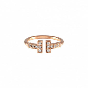 TIFFANY T wire ring K18PG pink gold