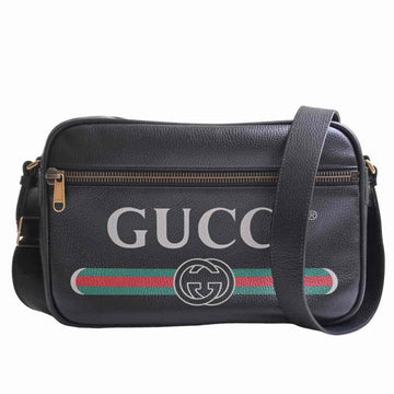 Gucci leather shoulder bag black