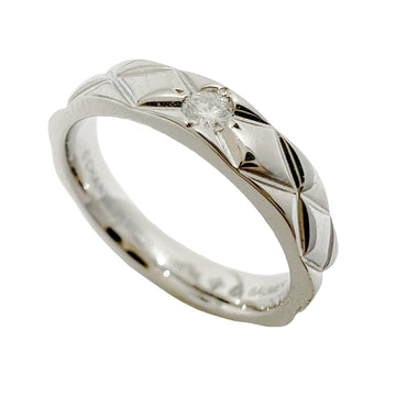 Chanel Coco Crush Ring 1PD Diamond Matelasse PT950 Platinum #48 5.0g Ladies