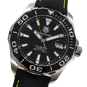 Tag Heuer TAG Aquaracer WAY211A FC6362 Watch Men's Date Caliber 5 Automatic Winding AT SS Nylon Polished
