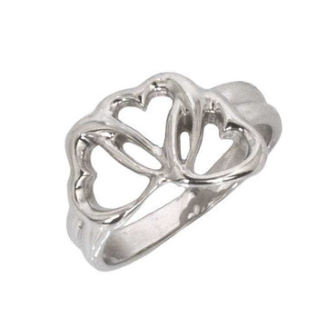 TIFFANY Triple Heart Ring Silver No. 11.5 Ag 925 &Co. Women's