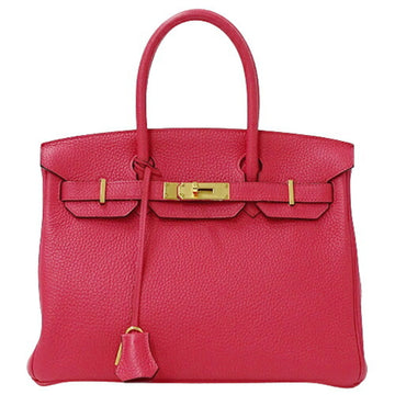 HERMES Birkin 30 Taurillon Clemence Rose Extreme Bag Ladies Handbag Pink D engraved