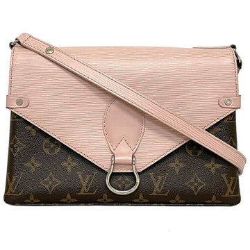 Louis Vuitton Handbag Saint Michel Pink Brown Rose Ballerina Monogram Epi M44033 Leather CA3197 LOUIS VUITTON LV Bag Flap 2way