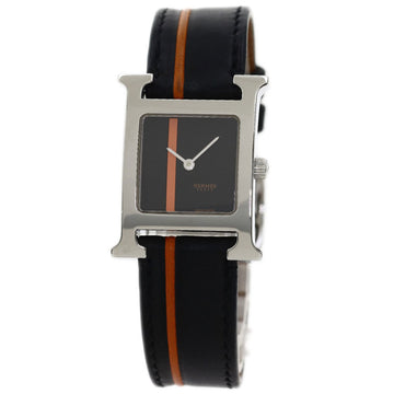HERMES HH1.210 H Watch Wristwatch Stainless Steel/Leather Women's