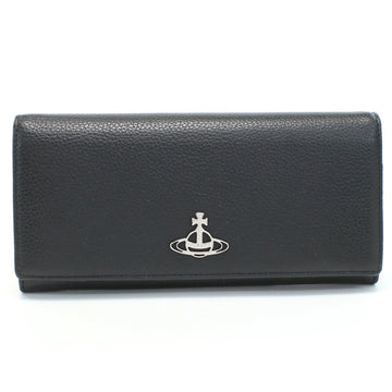 VIVIENNE WESTWOOD 51120005 Long wallet with double fold coin purse/Leather BLACK Black Unisex