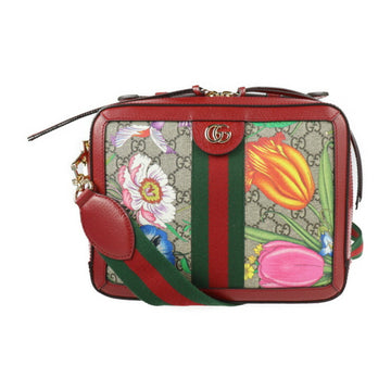 Gucci GG Small Shoulder Bag Ophidia Web 550622 Supreme Canvas Leather Red Multicolor Gold Hardware 2WAY Handbag