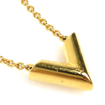 Louis Vuitton Necklace Essential V Pendant Gold Metal Italy