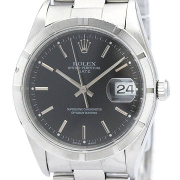 ROLEXPolished  Oyster Perpetual Date 15210 Steel Automatic Mens Watch BF561303