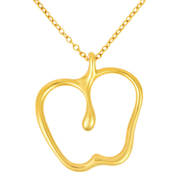 TIFFANY&Co apple large long pendant necklace K18YG Elsa Peretti