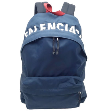 BALENCIAGA Wheel Backpack 507460 Nylon Navy Black Bordeaux 450207