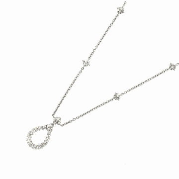 LOUIS VUITTON Pandantif LV XL Necklace White Gold Diamond Q93821 Auth 27695A