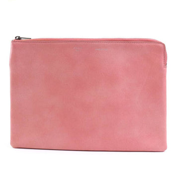 CELINE clutch bag leather pink ladies