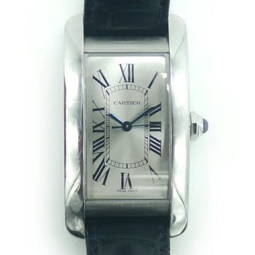 CARTIER Tank American MM Automatic Winding WSTA0044 Silver Dial