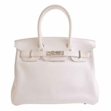 Hermes Taurillon Clemence Birkin 30 handbag white