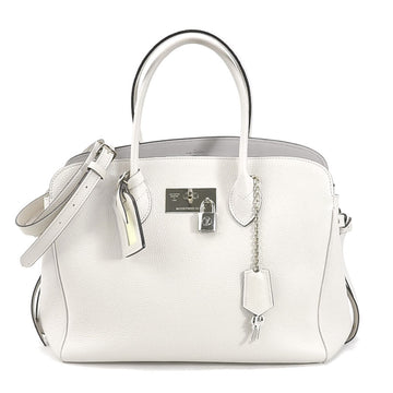 LOUIS VUITTON Handbag Shoulder Bag Mira MM Leather White Silver Unisex M55024