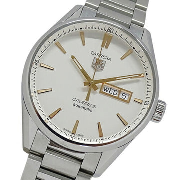 TAG HEUER TAG Carrera WAR201D-0 BA0723 Watch Men's Day Date Automatic Winding AT Stainless Steel SS Silver White Polished