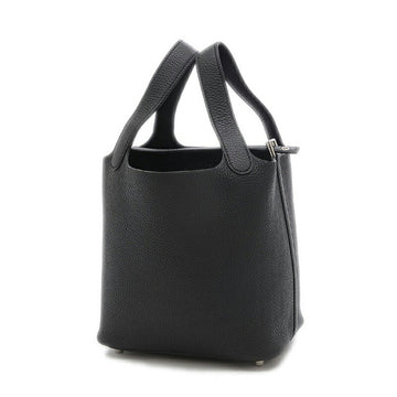 Hermes Picotan Lock PM 18 Taurillon Clemence Black U Engraved Handbag