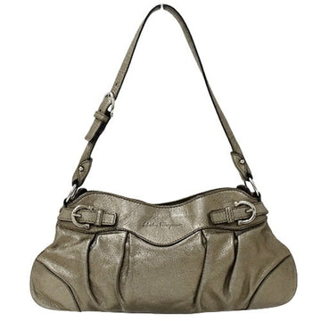 SALVATORE FERRAGAMO Bag Women's Shoulder Handbag Leather Gold Bronze Metallic