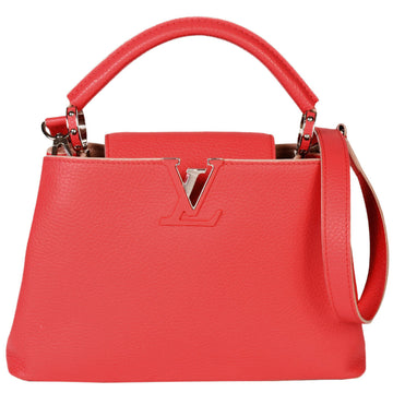 LOUIS VUITTON Capucines BB Shoulder Bag Handbag Red Leather