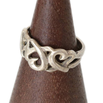 TIFFANY & Co. / Elsa Peretti Triple Rubbing Heart Ring No. 9 925 Engraved Sterling Silver