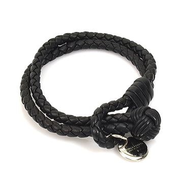 BOTTEGA VENETA Bracelet Intrecciato Leather Black Unisex