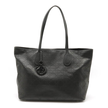 BagsChristian Dior Christian Lady Cannage Pana Tote Bag Coated Canvas Leather Black M1110PPCP