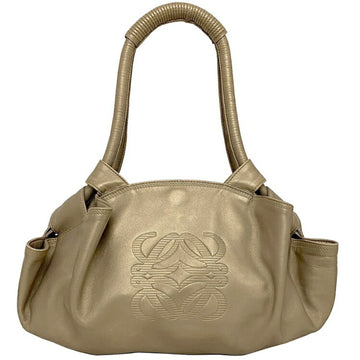 LOEWE Handbag Nappa Aire Gold Anagram Leather  Soft Tote Bag Ladies Drawstring