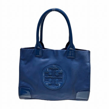 TORY BURCH Nylon Canvas x Patent Leather Navy Bag Tote Women's