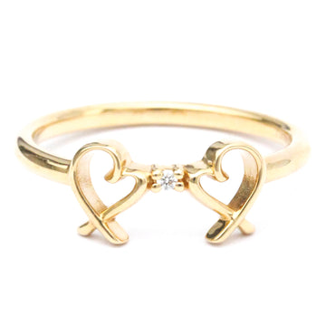 TIFFANY Double Loving Heart Diamond Ring Pink Gold [18K] Fashion Diamond Band Ring Pink Gold