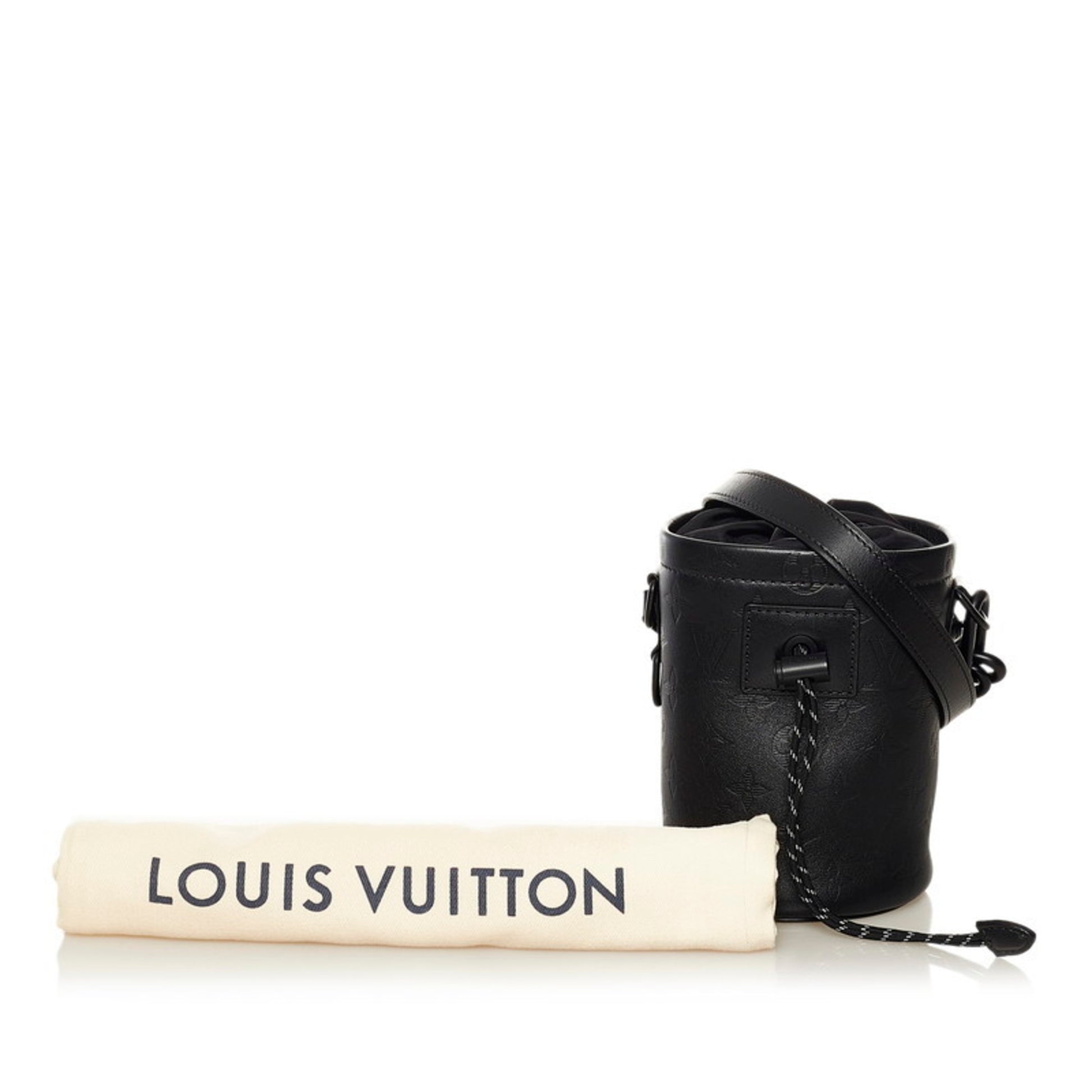 Louis Vuitton 2019 Monogram Shadow Chalk Nano Bag - Black