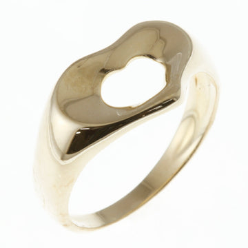 TIFFANY&Co. Open Heart Ring No. 7.5 18K K18 Yellow Gold Women's