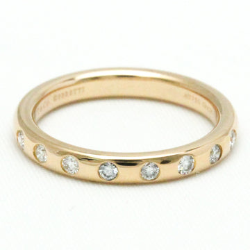 TIFFANY Stacking Band Ring Elsa Peretti Pink Gold [18K] Fashion Diamond Band Ring Carat/0.16 Pink Gold