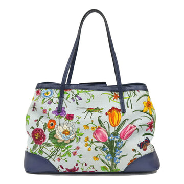 Gucci Shoulder Bag Flora Tote Day 50th Anniversary Blue Ladies