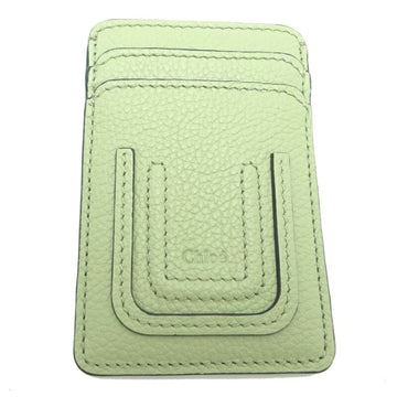 CHLOE  Mercy Card Holder Women's / Men's Case CHC23SP67713137J Grain Calf Leather Faded Green