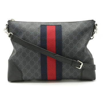 Gucci GG Supreme Webline Bag Shoulder PVC Leather Black Gray Red Navy 474139