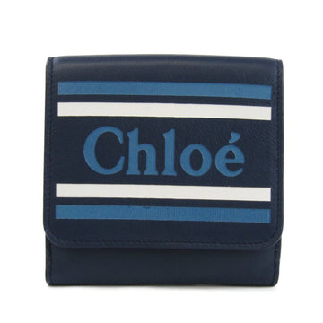 CHLOE Women's Leather Wallet [tri-fold] Blue,Navy