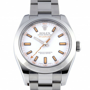 ROLEX Milgauss 116400 white dial watch men