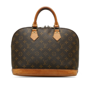 LOUIS VUITTON Monogram Alma Handbag M51130 Brown PVC Leather Women's