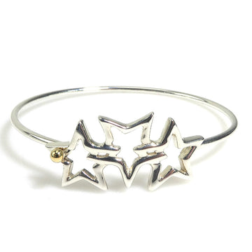 TIFFANY&Co. Bracelet Bangle Triple Star Silver 925/K18 x Gold Ladies