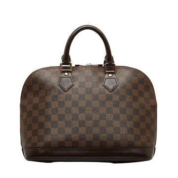 LOUIS VUITTON Damier Alma Handbag N51131 Brown PVC Leather Women's