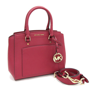 MICHAEL KORS Handbag 30T9GP9M2L Berry Pink Leather Shoulder Bag Women's