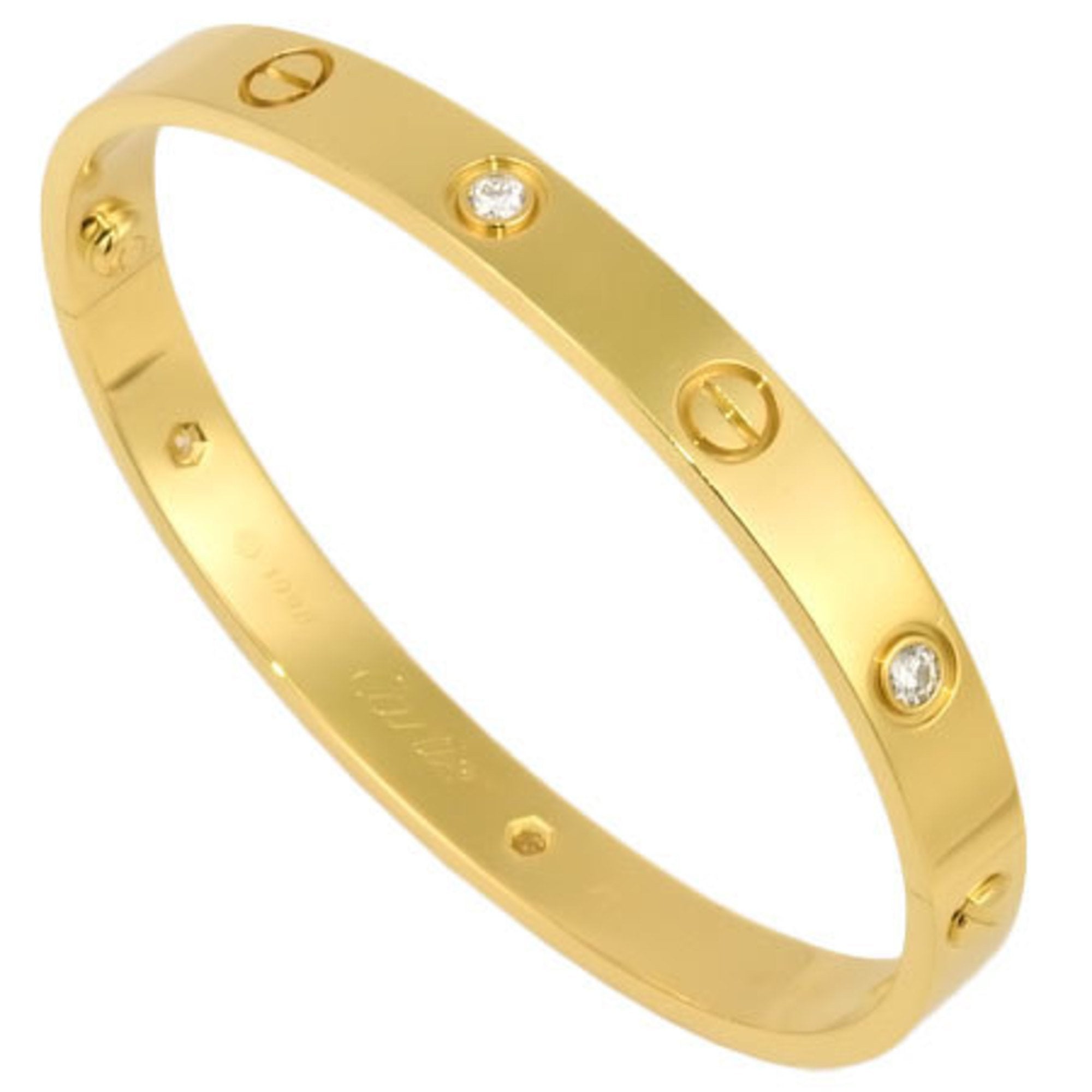 กำไล Cartier Love Bracelet, 10 Diamonds 18K Rose Gold Size 15# (Used) –  vrtreasure