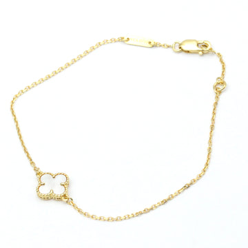VAN CLEEF & ARPELS Sweet Alhambra VCARF68800 Yellow Gold [18K] Shell Charm Bracelet